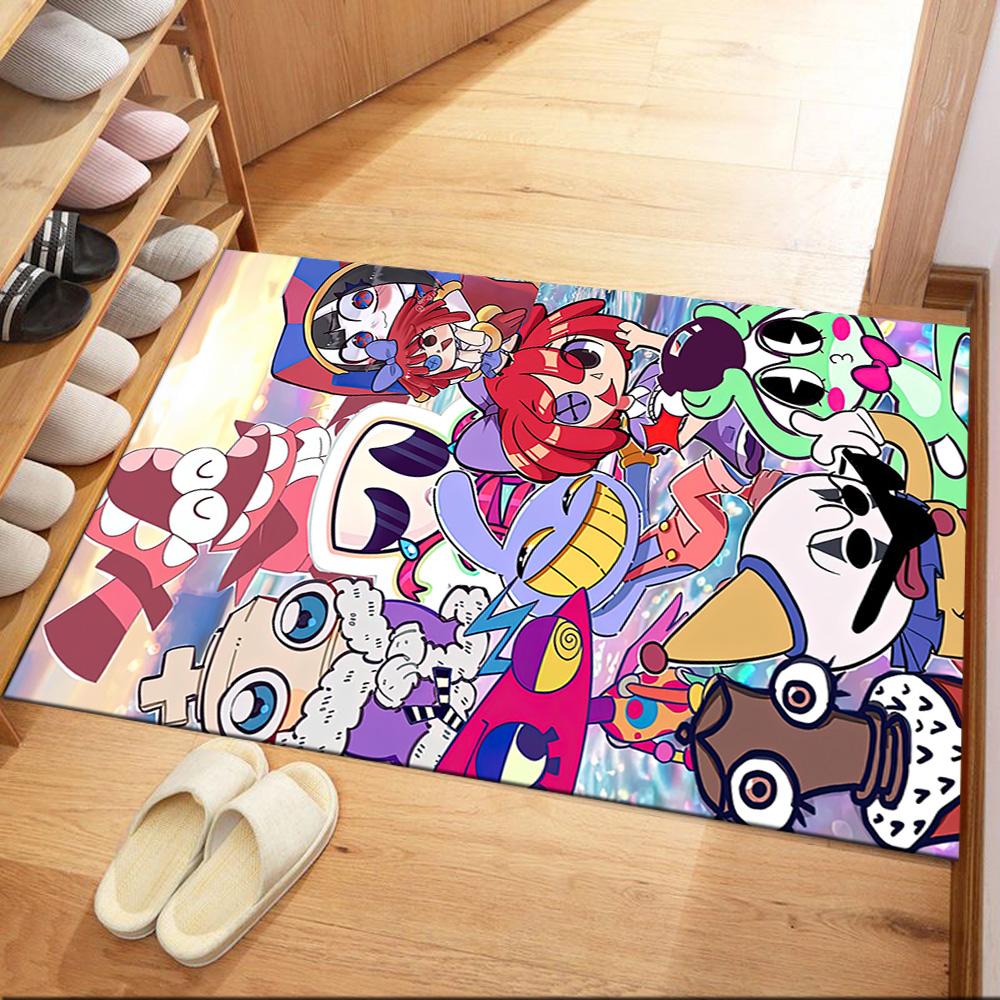 Digital Circus Floor Mat Suitable for Study Room Outdoor Dining Room Hallway Anti-slip Rug Office Home Decor
