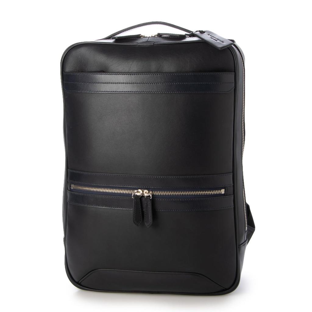 Leather Laboratory Genuine Leather Waterproof and Water-Repellent Business Backpack, Slim Fit, for Men, Perfect for Commuting (Silver Metal Zipper,