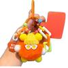 Dopamine Monster Rabbit Fur Charm - Small Coal Ball Backpack Pendant & Cartoon Doll Keychain