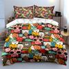 Cute Cartoon Animals Pattern Bedding Duvet Cover Set  (1*Duvet Cover 2*Pillowcases, Without Duvet Insert)