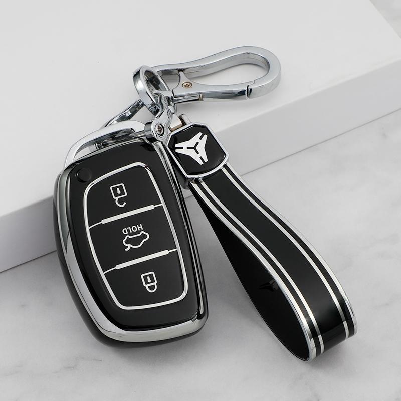 3 4 Przyciski Silikonowa Osłona Brelok Do Hyundai Tucson Santa Fe Sonata Elantra Accent Creta Ix35 Ix25 I20 I30 Pokrowiec Na Kluczyk Samochodowy