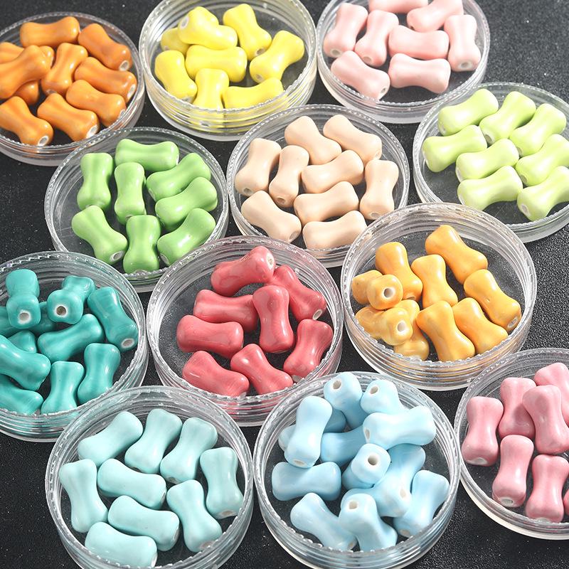 Colored Ceramic Bone Beads for DIY Jewelry: Beading, Bracelets, Necklaces, Earrings Accessories