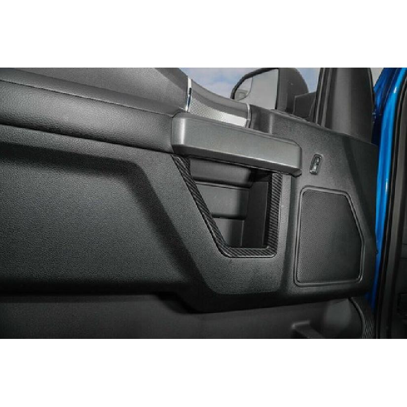 ABS Carbon Fiber Car inner Door Strips Cover Trim For Ford F150 F-150 2015-