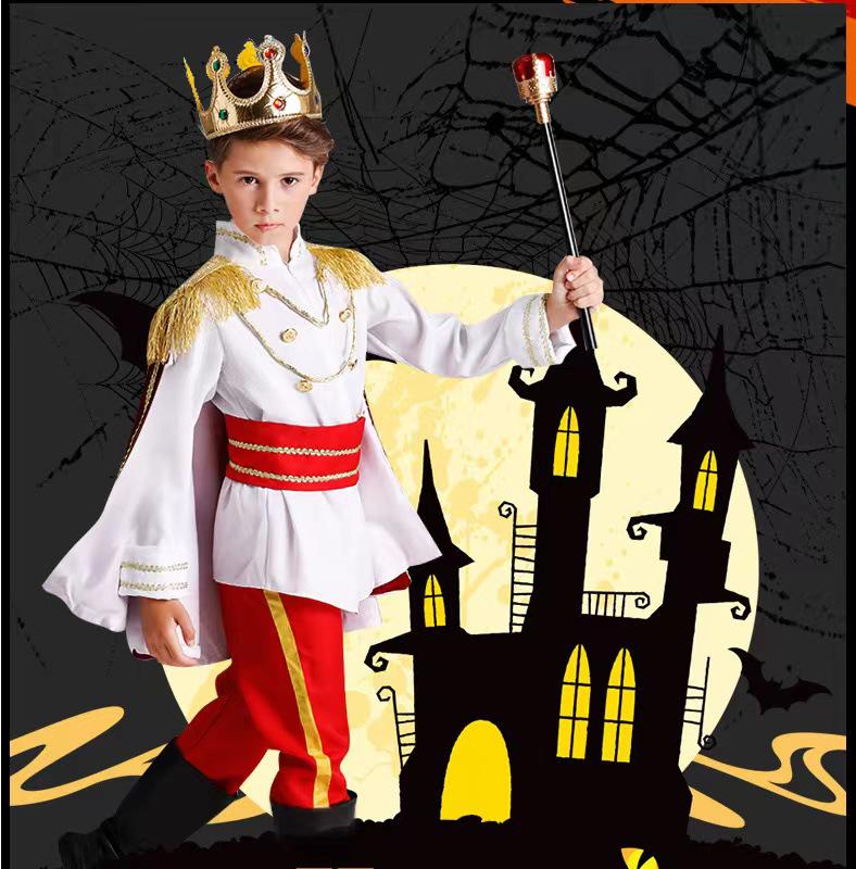 Halloweenský kostým krále prince pro chlapce na Cosplay a vystoupení ve školce