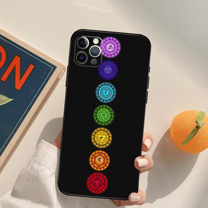 The Mandala Chakra Insist Yoga Funda Case For iPhone 15 14 16 Pro Max 11 12 13 Pro Max Mini XR 16e 16 15 Plus Phone Cover