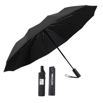 Konciwa Faltform Extra 12 Automatik Geeignet für Regen oder Faltregenschirm für Herren und Tragbar 3-Sekunden-Regenschirm, Memory, Groß, Speichen, Ein-Tasten-Bedienung