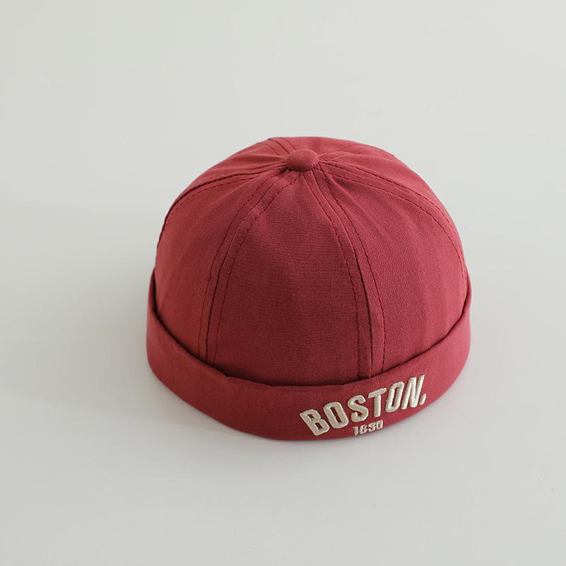 Buchstaben-Bestickte Kinder-Käppi Retro Hip Hop Kuppel Melonenmütze für Kleinkinder Sommer Weiche Baumwolle Kinder Jungen Mädchen Mützen