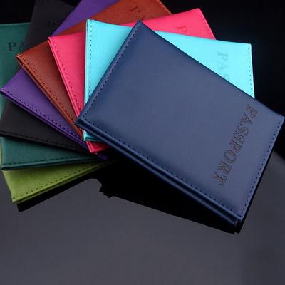 Women Men Passport Holder Faux Leather Travel Passport Cover Card Case Holder