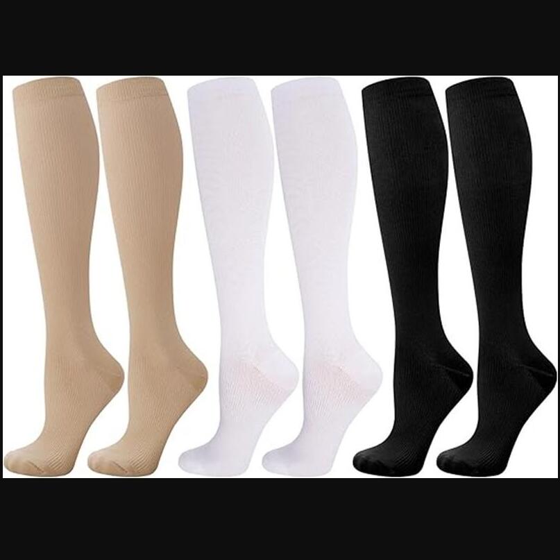 1 Paar Kompressionsstrümpfe für Damen, 15–25 mmHg Kniestrümpfe, Kompressionsstrümpfe für Sport, Sport, Diabetiker, Krampfadern, Reisen, Stillen