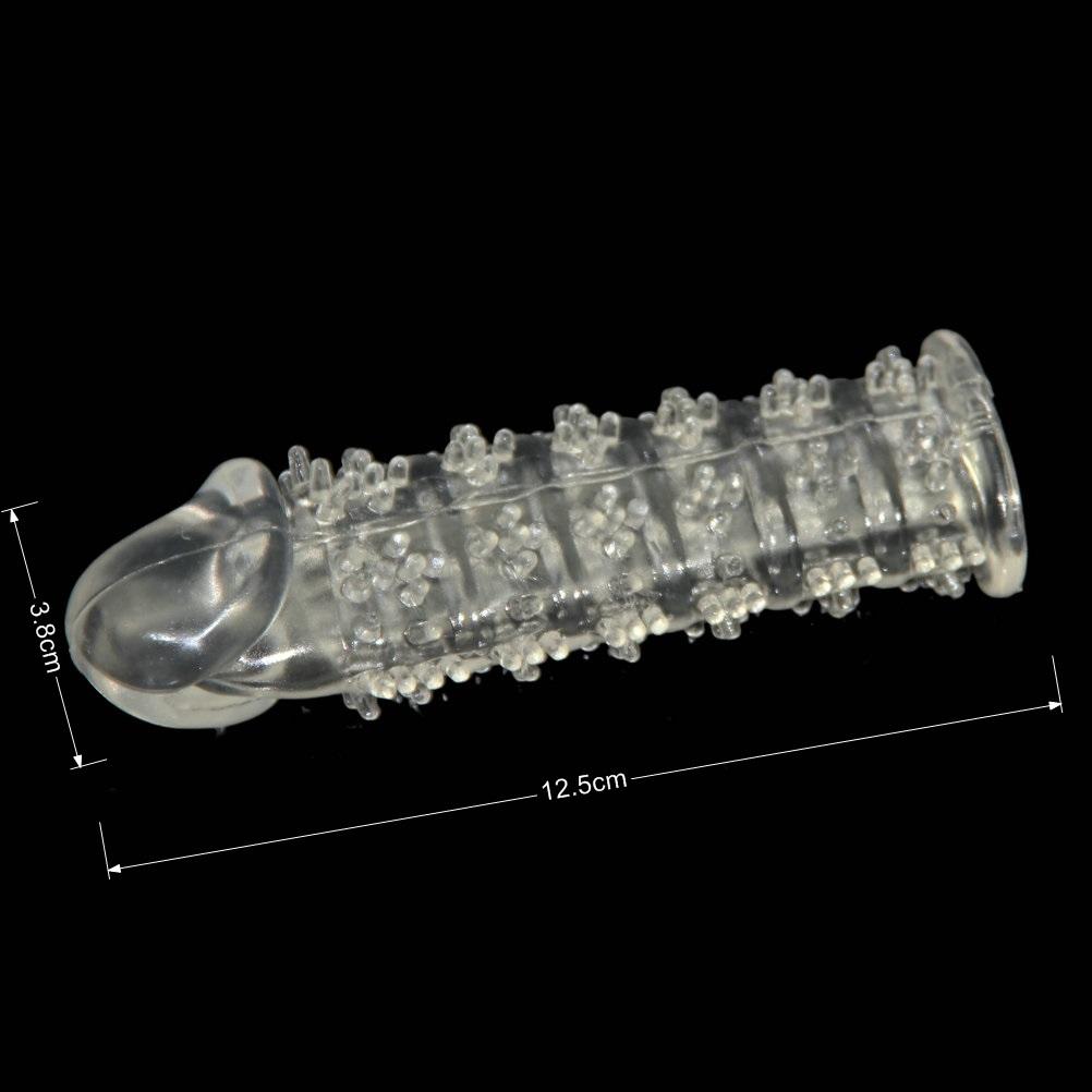 Crystal Dot Delay Condom Penis Sleeve Lasting Enlargement Sex product Spike Clitoris Delay Erection Aid Extend Toys for Man