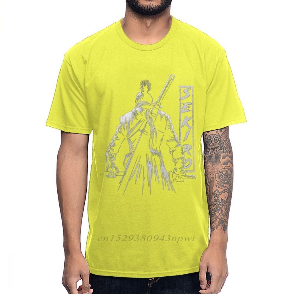 PS4 Game SEKIRO T Shirt Shadows Die Twice The Onearmed Wolf Tee Shirt For Male Retro Homme Tee Shirt 100 Cotton