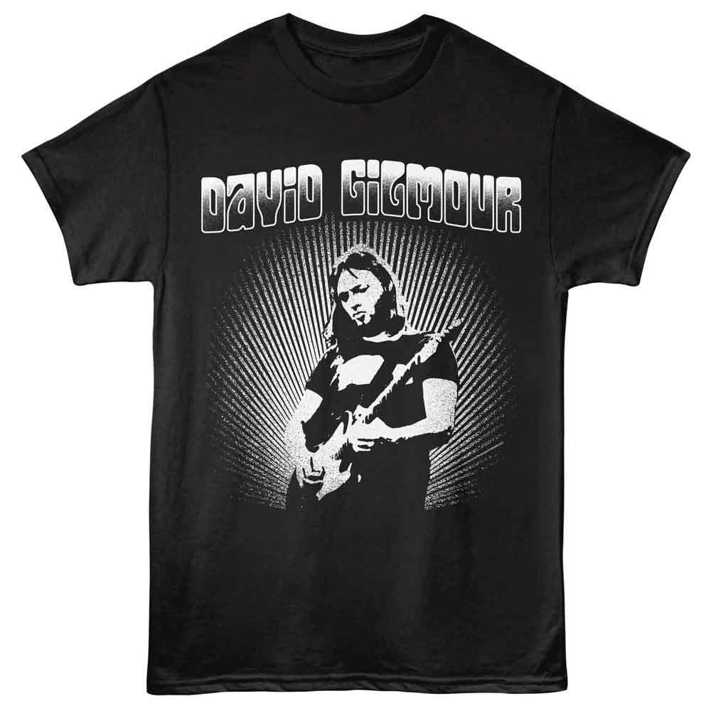 

David Gilmour - Black And White - Front Print Adult Solid T-Shirt - Black 4XL
