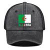 Algeria Flag Print Snapback Mesh Cap, Patriotic Sports Hat Slouchy Adjustable Buckle Sun Visor Leisure Adjustable Baseball Hat