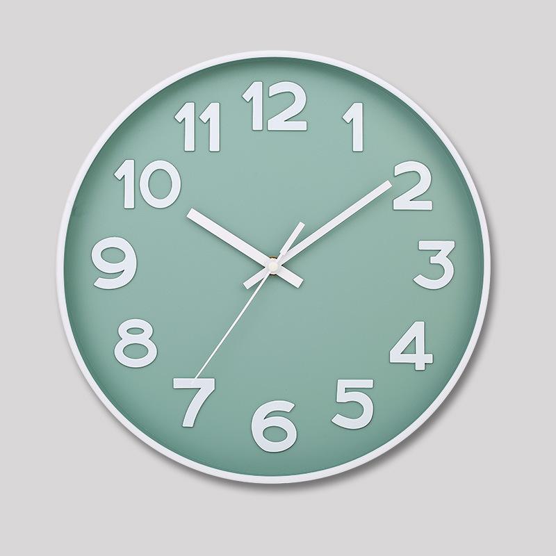 12 Zoll 30CM Leise Wanduhr, Kreativ und Modisch, Dreidimensionale Digitale Minimalistische Uhr für Zuhause Wohnzimmer