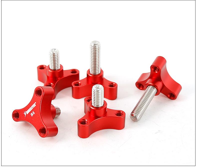 Xingyuan Photography Flat Head Hand-Tightening Screw 3/8" to 1/4" Adapter for Astronomy Accessories, Various Lengths