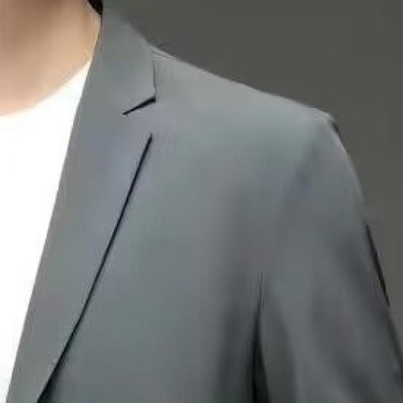 New solid color men's suit jacket 2026 early spring casual business jacket
