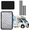 Foldable Aluminum Sunshade for RV Windows - Blackout Foil Travel Camping Side Block