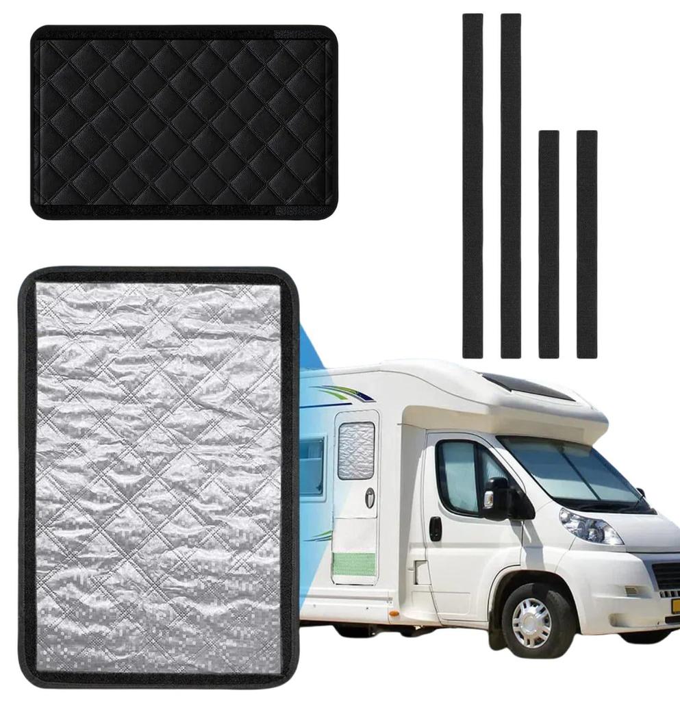 Foldable Aluminum Sunshade for RV Windows - Blackout Foil Travel Camping Side Block