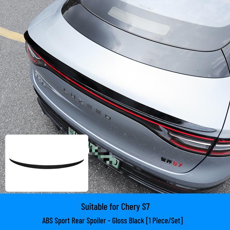 

Punch-Free Rear Spoiler for Chery S7 Sports: Trunk Wing, High-End Carbon Fiber Texture. Chery S7