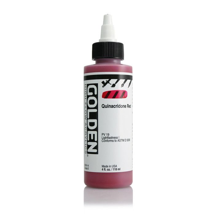 Acrylfarbe - GOLDEN - High Flow - 119ml - Chinacridonrot - Ideal für die Illustration