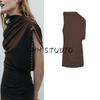 Autumn New Women's Clothing French Ruched Decorative Ring Asymmetric Straight-leg Short Dress 4772257