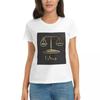 Women TShirt Gold Scales Of Justice Law Logo Lawyer Legal Party Short Sleeve Tees Round Neck T Shirts Clothes Tops Streetwear