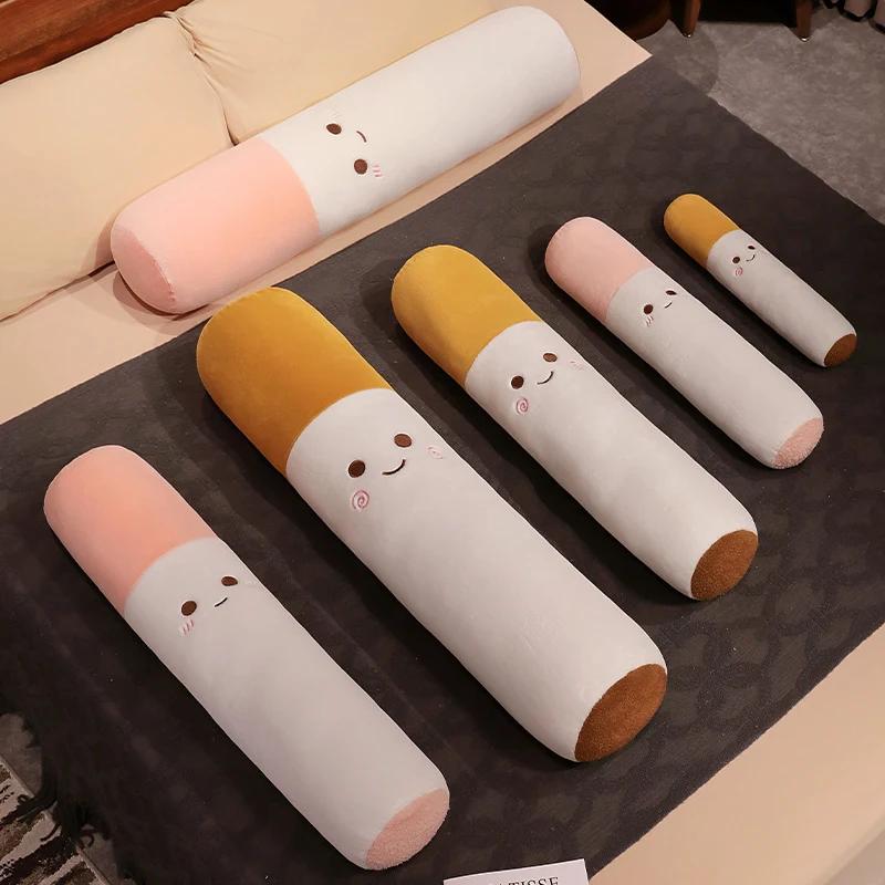 New Creative Smoking Cylindrical Sleeping Cushion Cigarette Pillow Plush Toys Fashion Boyfriend Birthday Gift