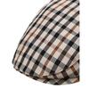 Daks Leather Brown Check Hunting Cap Size Adjustable Strap Dche6el01w2