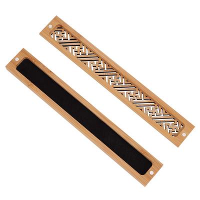 Horizontal Incense Burner, Incense Stick Burner, Incense Dishes, Made of Camphor Bamboo with Non-flammable Cotton and Lid, Wooden Incense Burner,