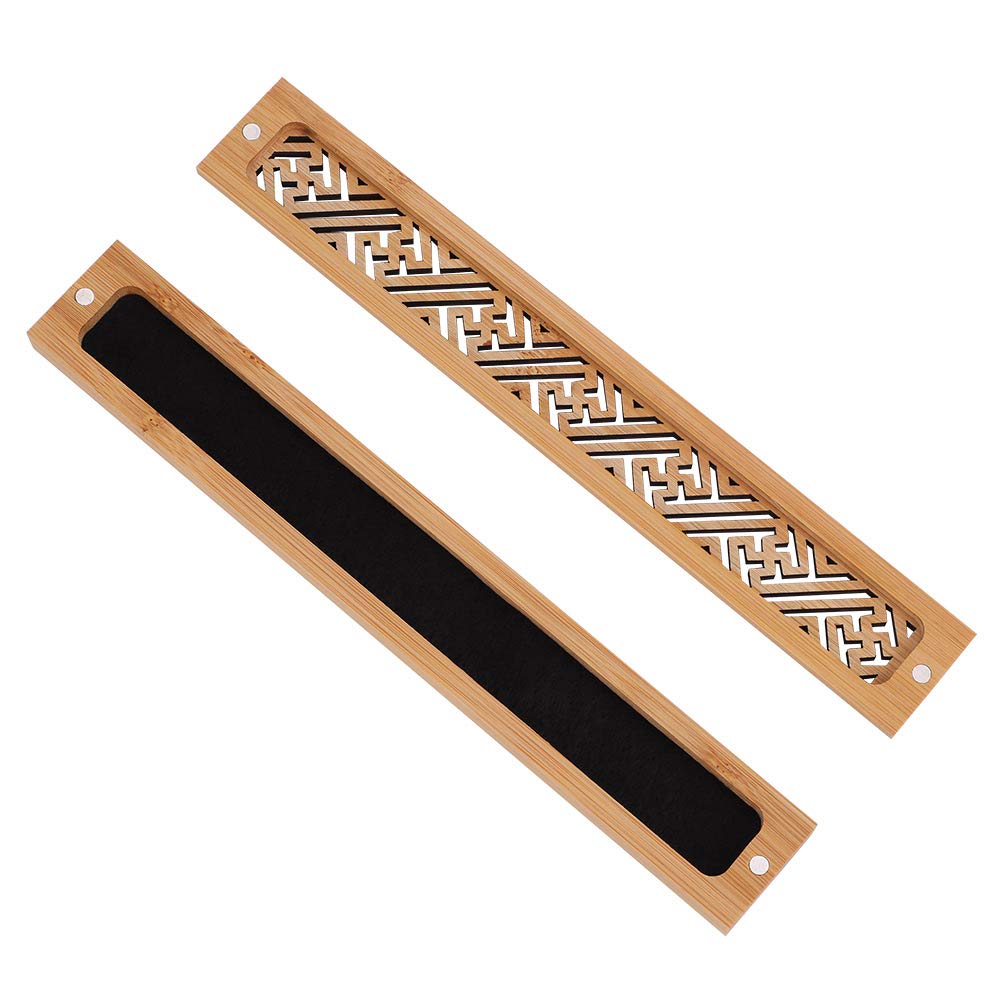 

Horizontal Incense Burner, Incense Stick Burner, Incense Dishes, Made of Camphor Bamboo with Non-flammable Cotton and Lid, Wooden Incense Burner,