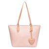 College students are versatile in class, summer and summer, large-capacity commuting tote bag, women's new silver peach heart shoulder bag