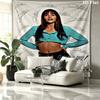 Aitana Name Wandteppich Ästhetischer Wandbehang Bedruckter Stoffdecke Dekorative Wandteppiche für Schlafzimmer Wohnzimmer Heimdekoration