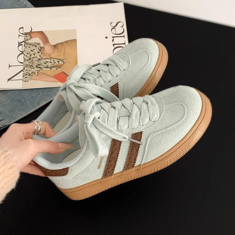 Ретро немецкие тренировочные кроссовки весна новый тренд нишевые студенческие повседневные спортивные обувь 35 коричневый