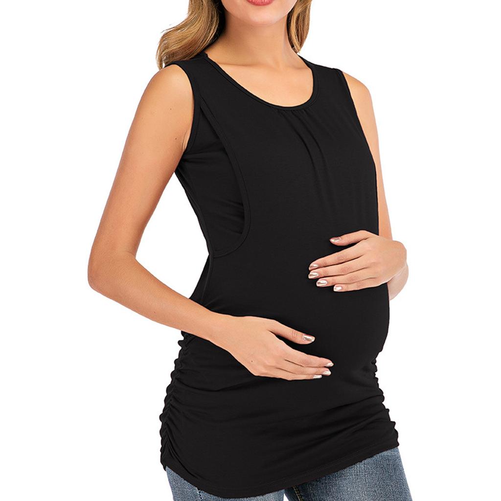 Women's Maternity  Top Breastfeeding Top Tee Shirt Double Layer Pregnancy