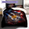 Leicester City Football Club Pattern Bedding Quilt Set  Home Decoration  Gift (1 * Duvet Cover + 2 * Pillowcase  Without Core)