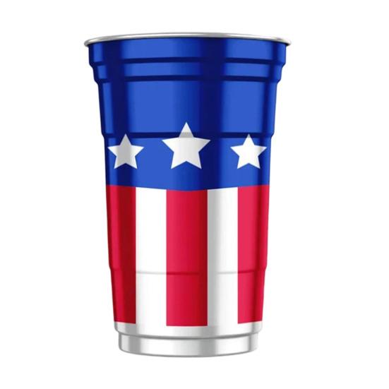 USA 250th Anniversary Aluminum Patriotic Beer Cup Reusable Mug 1pc