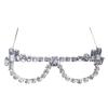 No Lens Rhinestones Glasses Frames Rhinestones Sunglasses Funny Party Eyewear Crystal Eyeglasses for Photograph Props