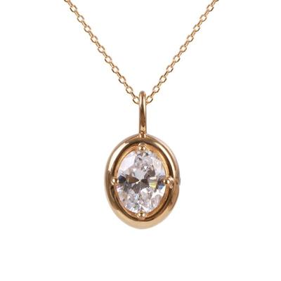 Eveningbell [argent925] Collier voile galet (2color)