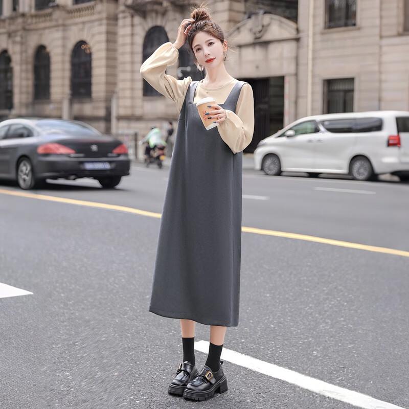 Elegant Back Bow Slit Pinafore Dress