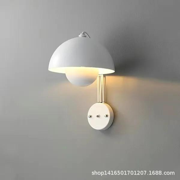 18CM LED Wide Pressure Wrought Iron Bedside Modern Minimalist Living Room Study Advanced Bedroom Bedside Corridor Wall Lamp Hot