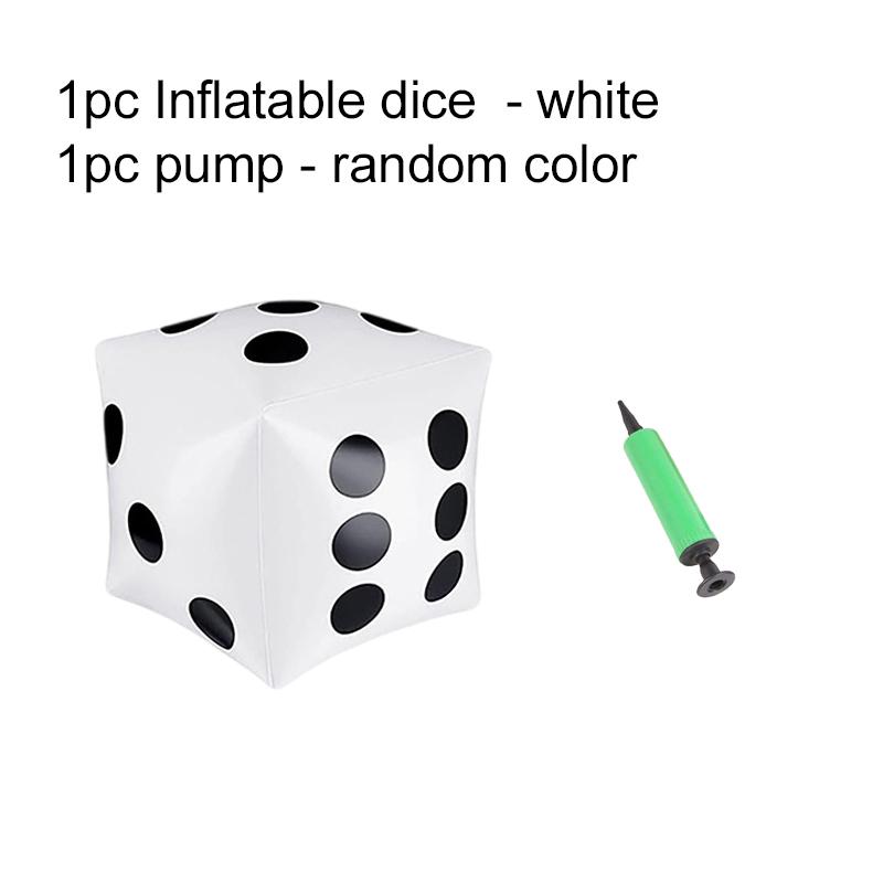 30cm Inflatable Dice Set with Pump Spiral/Long Strip Balloon Festival Gathering Decoration DIY Party Entertainment Supplies TMZ