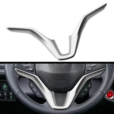 For Honda Vezel HRV HR-V 2014-2019 Car Styling Chrome Steering Wheel Cover Trim Stickers Interior Auto Sticker Car Covers C472