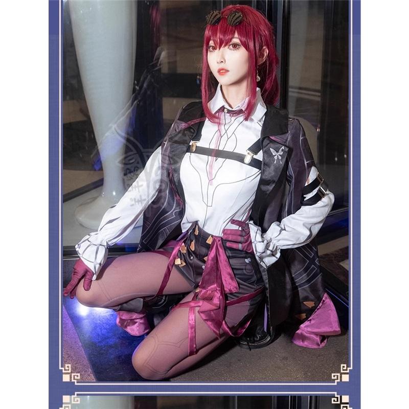 Honkai Star Rail Cosplay Kostüm Honkai Kafka Cosplay Kostüm Helloween Party Anzug mit Perücke Kafka Outfit Uniform