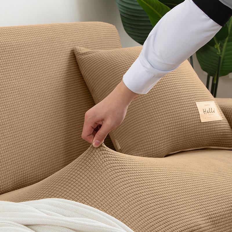 Sofa Covers For Living Room Armchair Cover Elastic Plaid Corner Sofas Cover Couch Slipcover 1/2/3/4/5 Seat Fleece Sofa Cover