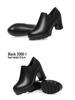 Women's Chunky Heel Platform Loafers - 2024 Spring/Autumn, Round Toe, Leather, Slip-On, Waterproof.