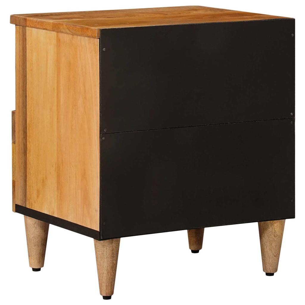 Nightstand Natural 40 X 33 X 46 Cm Solid Mango Wood