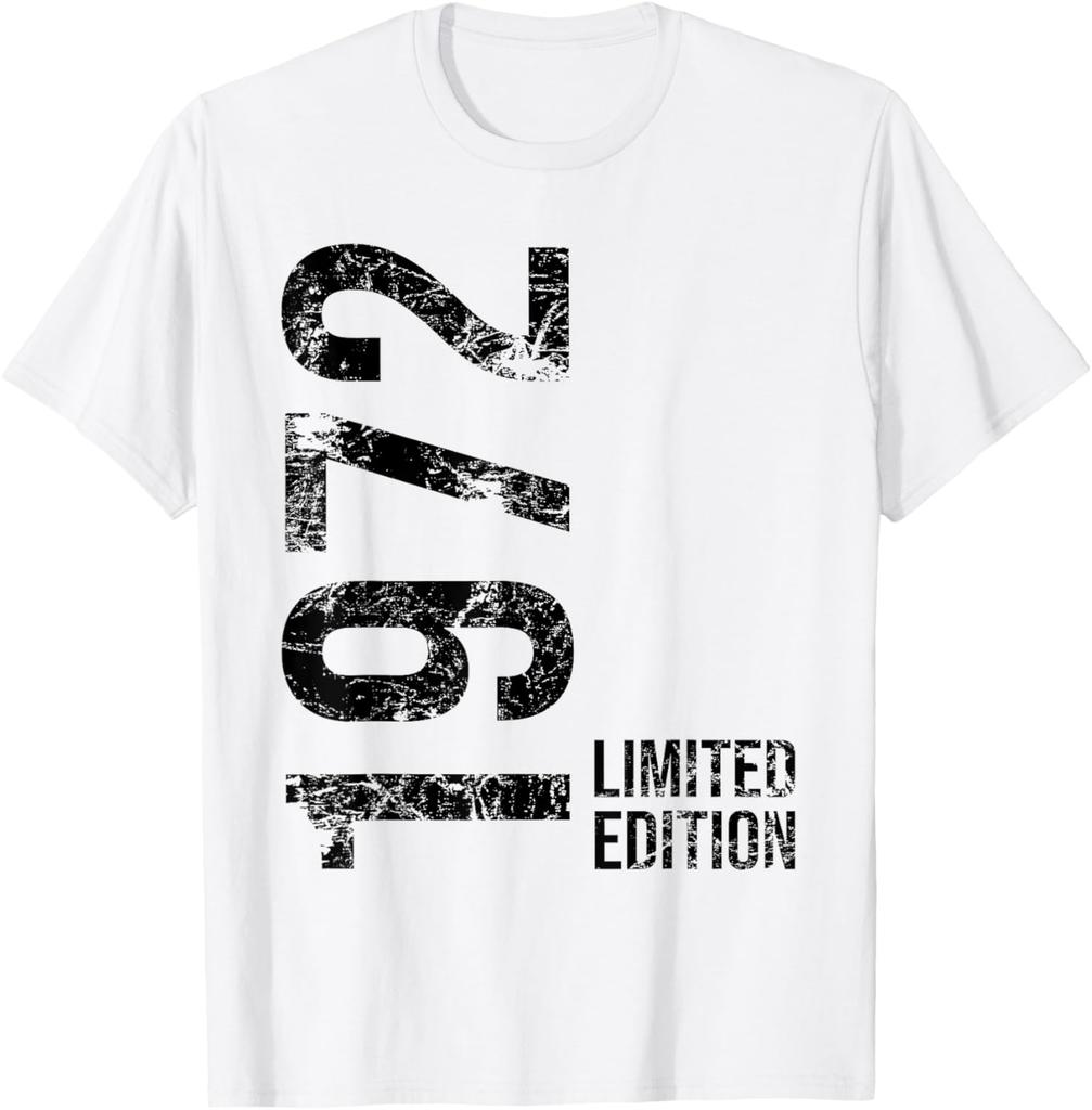 1972 Limitierte Auflage 54. Geburtstag Geboren 1972 Unisex Hals Kurzarm T-Shirt Lässig Personalisierte Kleidung Camisas Streetwear