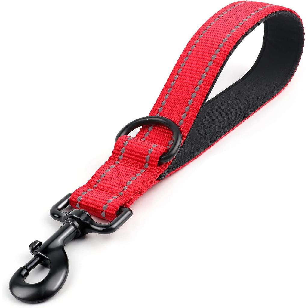 Taglory Short Dog Leash, Traffic Padded Handle, Heavy Duty Short Nylon Dog Lead For Training Control, Reflective Threads Pet Lea