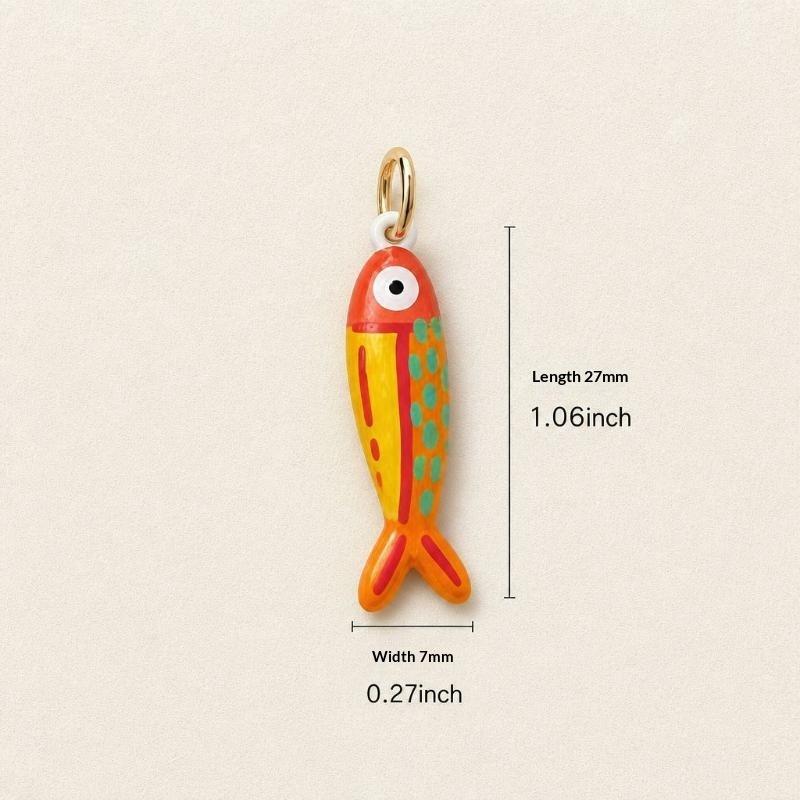 Kawaii Tropical Fish Charms Assorted Vivid Colors Pendants for DIY Earrings Bracelets Necklaces Kids Handcraft Jewelry Making