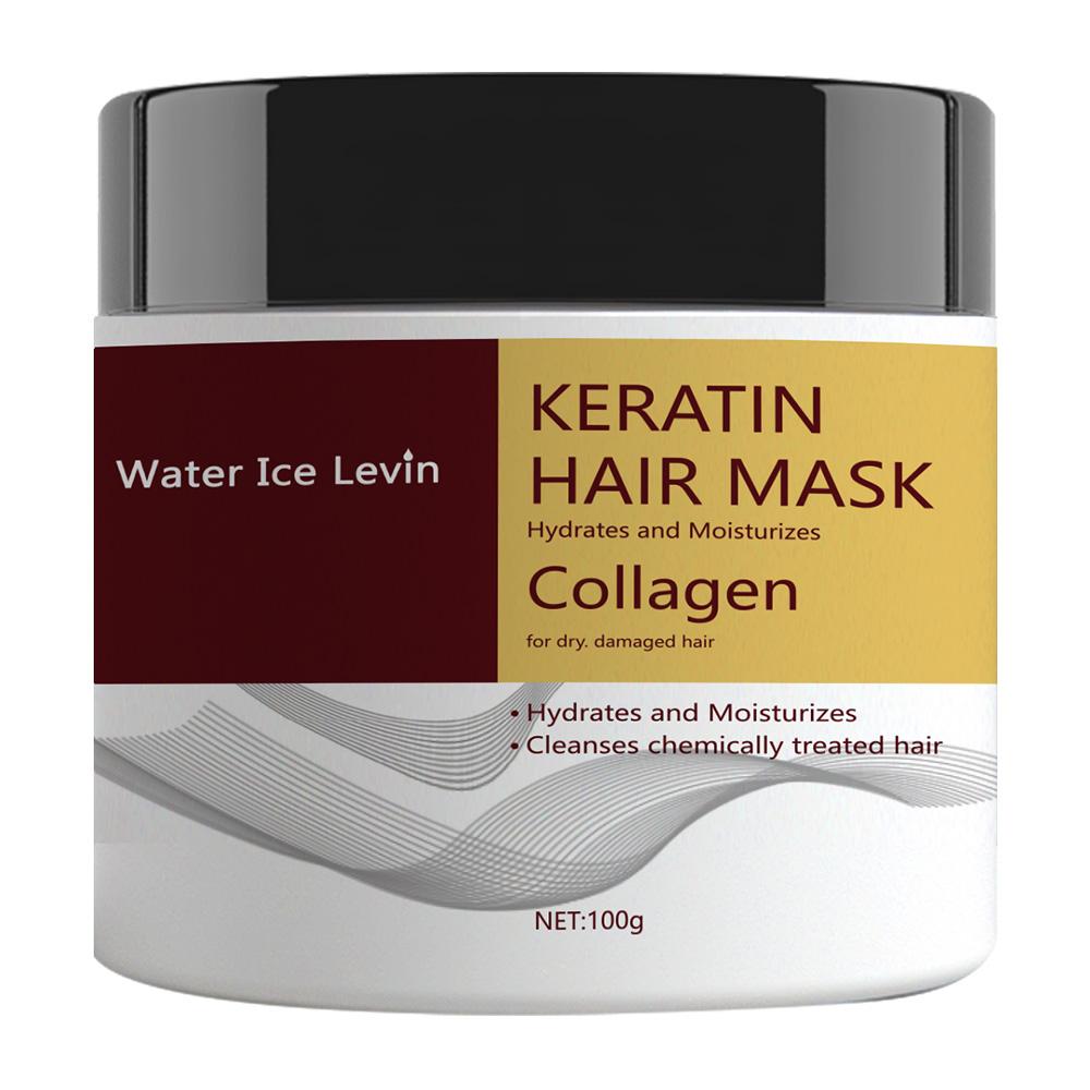 Keratin Hair Mask Hydrolyzed Keratin Collagen Hydrates Moisturizes Repairs Dry Damaged Hair Coconut Argan Oils 100g less